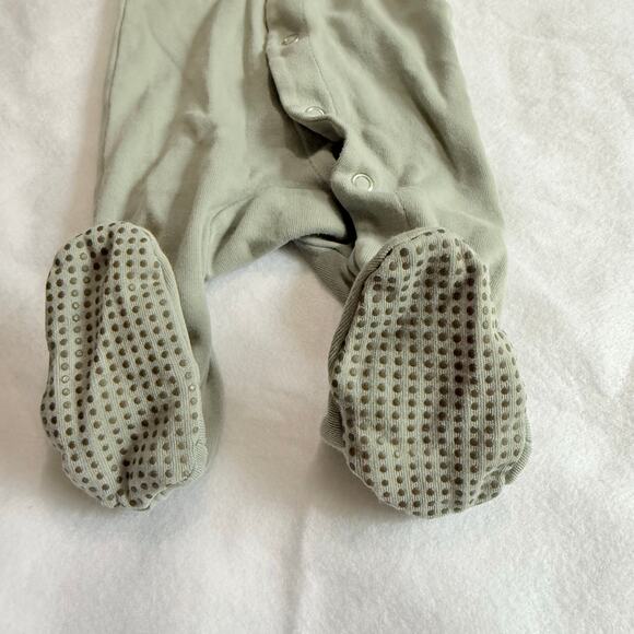 L'oved Baby Sage Green Organic Sleeper 0-3 Months Baby Boy Girl Gender Neutral - Picture 5 of 6